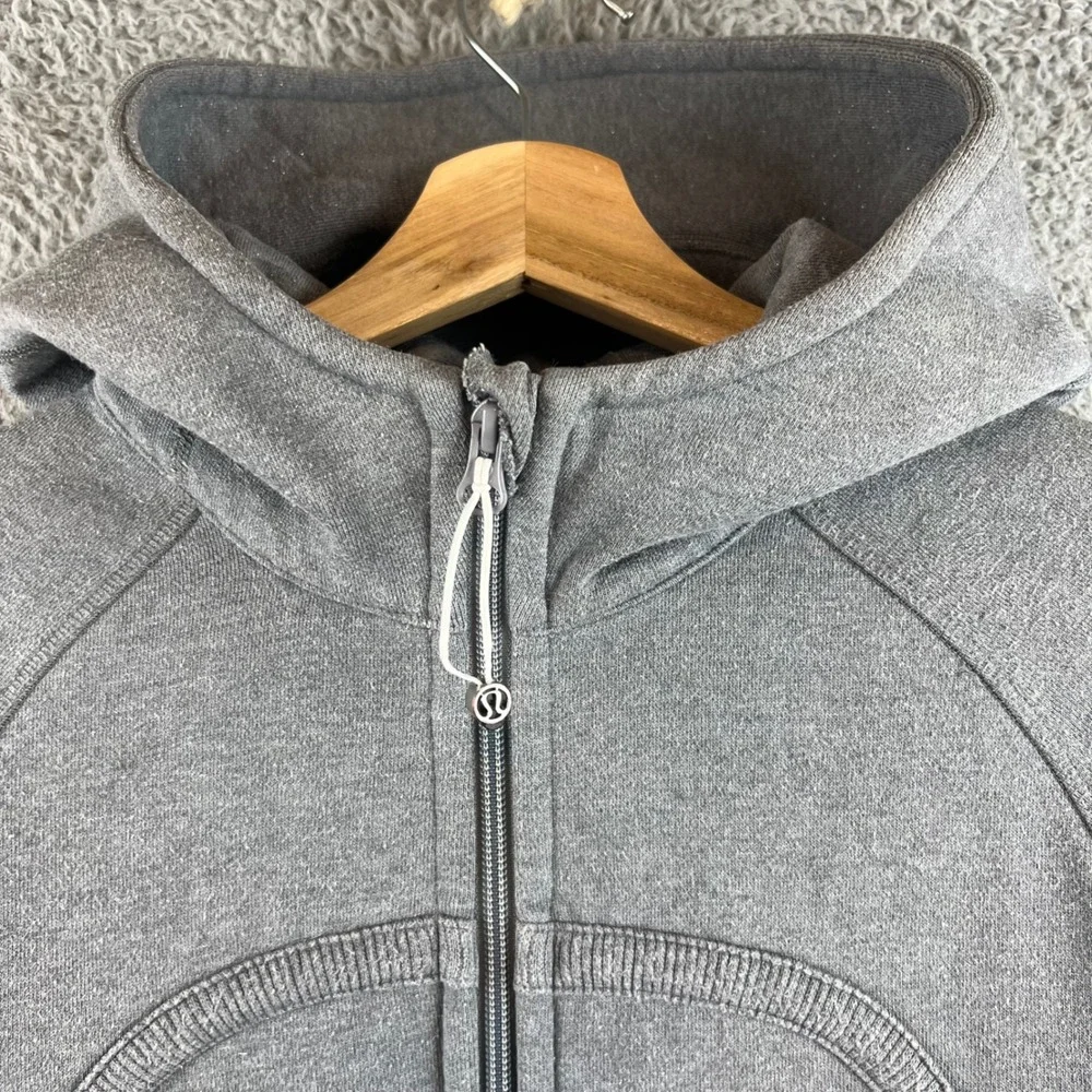 Lululemon Scuba Sparkle Special Edition Hoodie Grey Fleece Thumbholes 10
